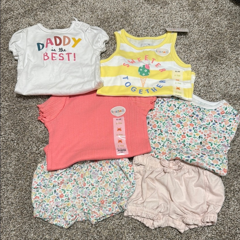 Garanimals Kids Matching Sets - White, Yellow, Pink, Floral